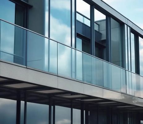 โครงการปรับปรุงกระจกที่ติดตั้งบนพื้น U Channel Glass Railing ด้วยกระจกแหลมหมัก 12-23.52 มม.