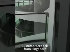 อาคารสูง ความปลอดภัย รางป้องกันกระจกแข็ง