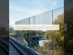 ราวระเบียงกระจกนิรภัยใสขนาด 15 มม. สำหรับรั้วสระว่ายน้ำ ระเบียง ระเบียง และราวบันได