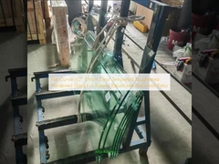 กระจกเรียบโค้ง 1/2 '' 12 มิลลิเมตร ใส กระจกแข็งกระชับกระจกแข็งสําหรับรั้ว Balustrade Balconies Patio